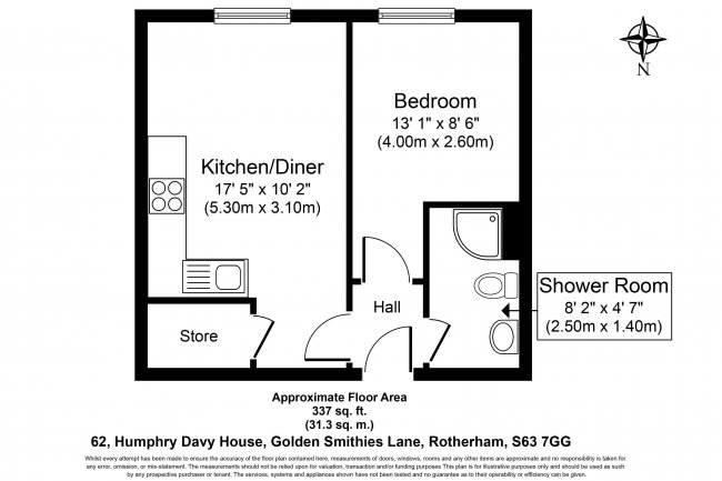 Apartment 62, Humphry Davy House, Golden Smithies Lane, Wath-Upon-Dearne, Rotherham, South Yorkshire S63 7GG
 2