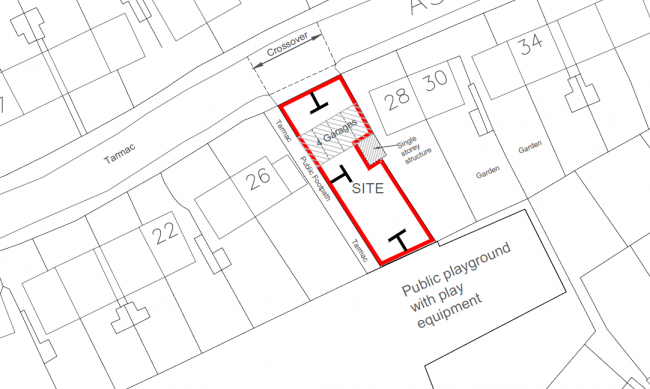 Garages between 26-28 Ash Grove, Harefield, Middlesex UB9 6EX 2