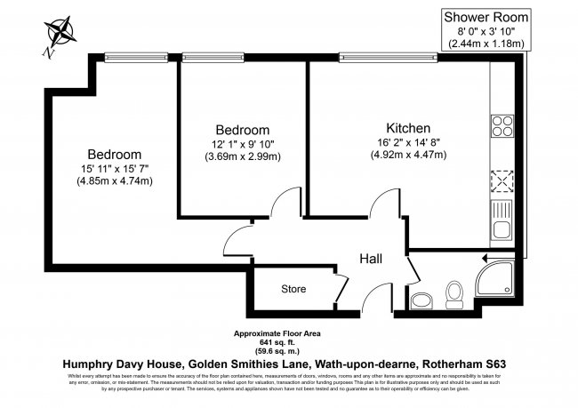 Apartment 76, Humphry Davy House, Golden Smithies Lane, Wath-Upon-Dearne, Rotherham, South Yorkshire, S63 7GG 2