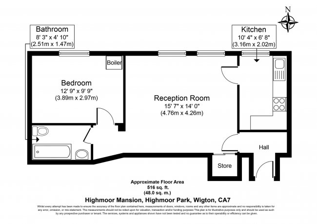 Flat 11, Highmoor Mansion, Highmoor Park, Cumbria, CA7 9LN  
 7